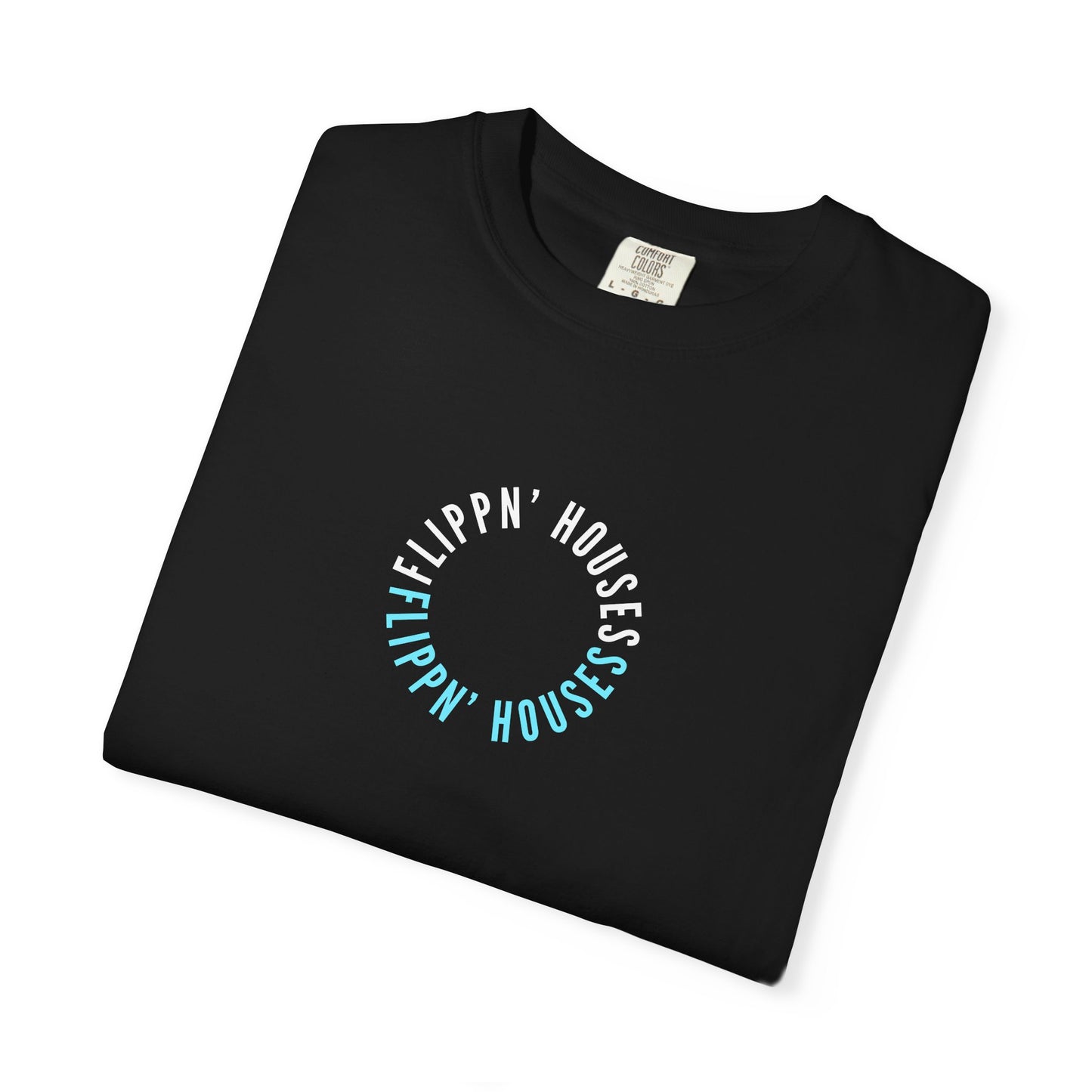 Flippin' Houses Unisex T-Shirt - Green and Blue Vibes