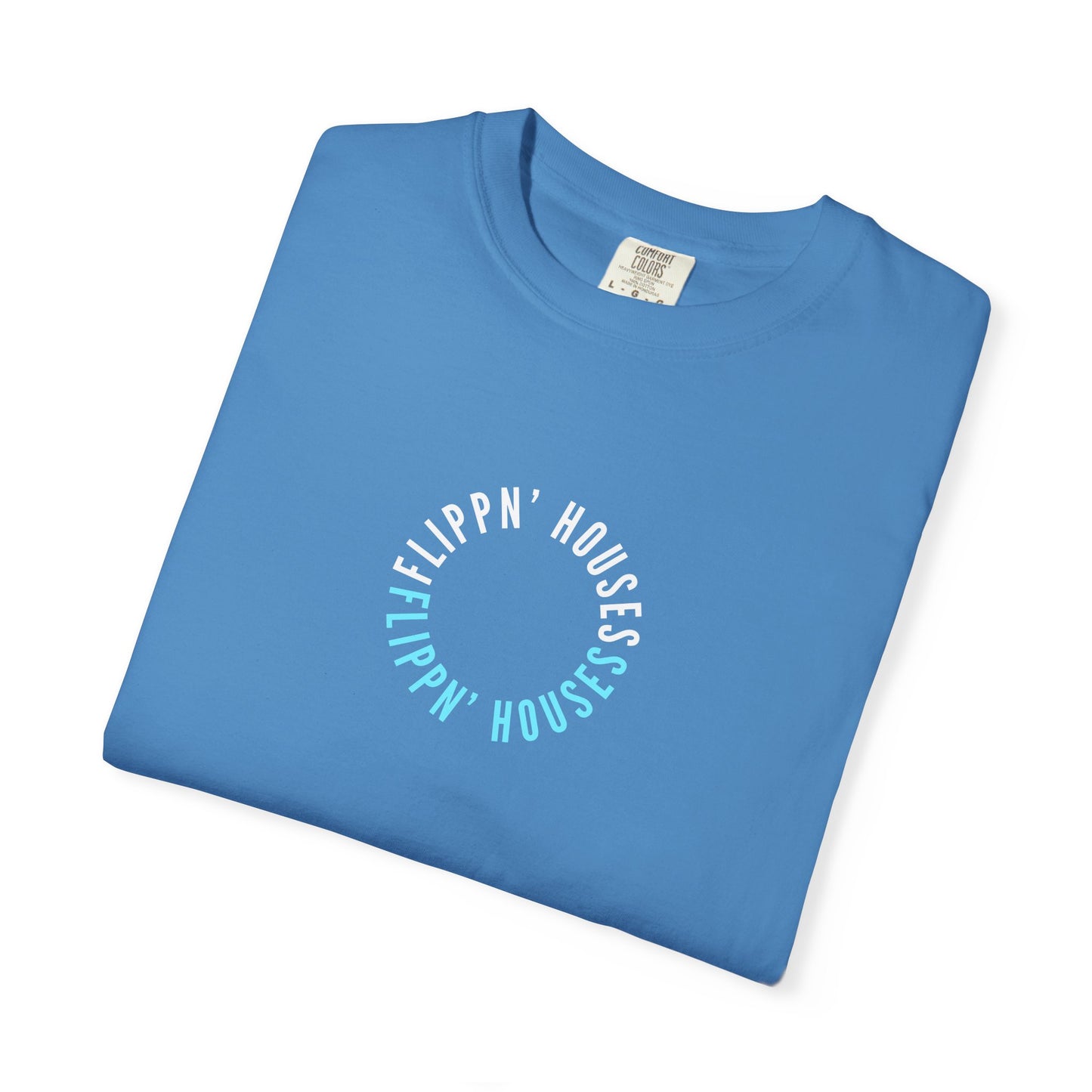 Flippin' Houses Unisex T-Shirt - Green and Blue Vibes