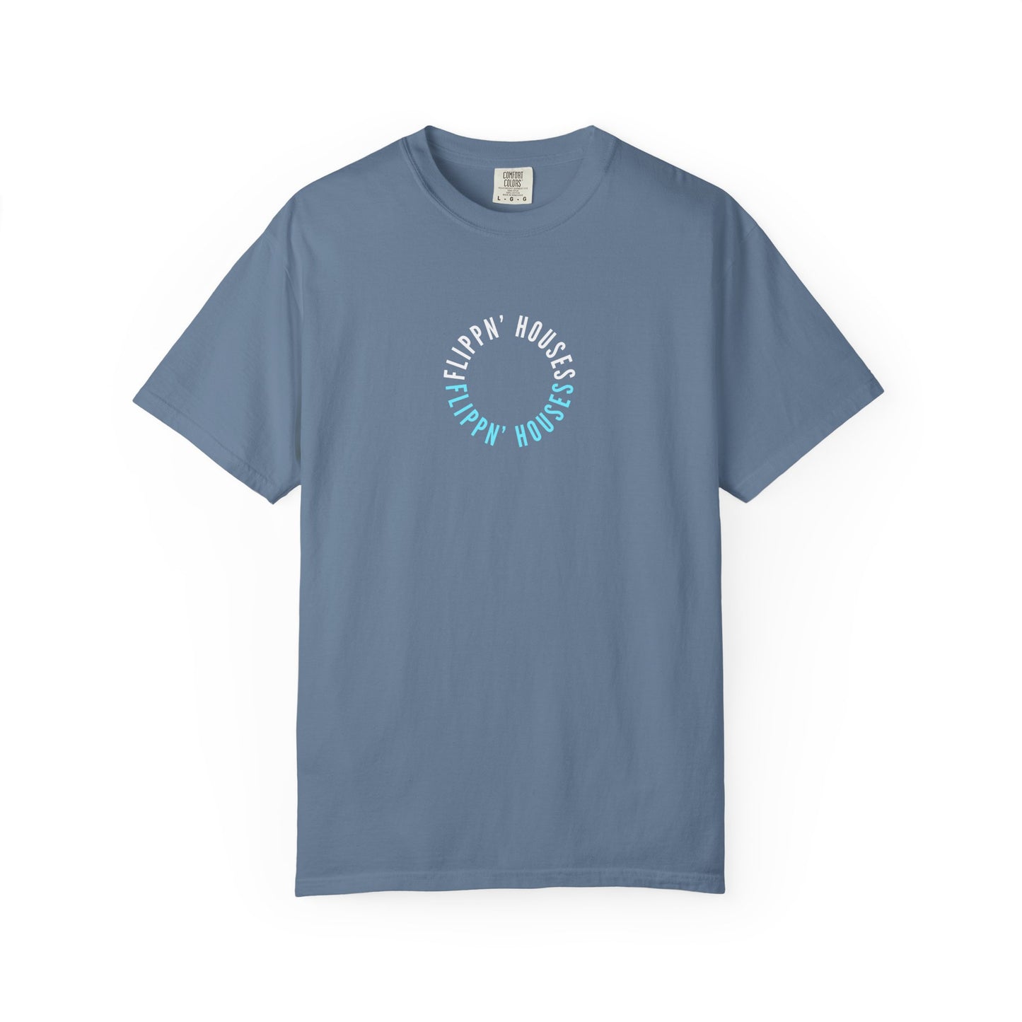 Flippin' Houses Unisex T-Shirt - Green and Blue Vibes