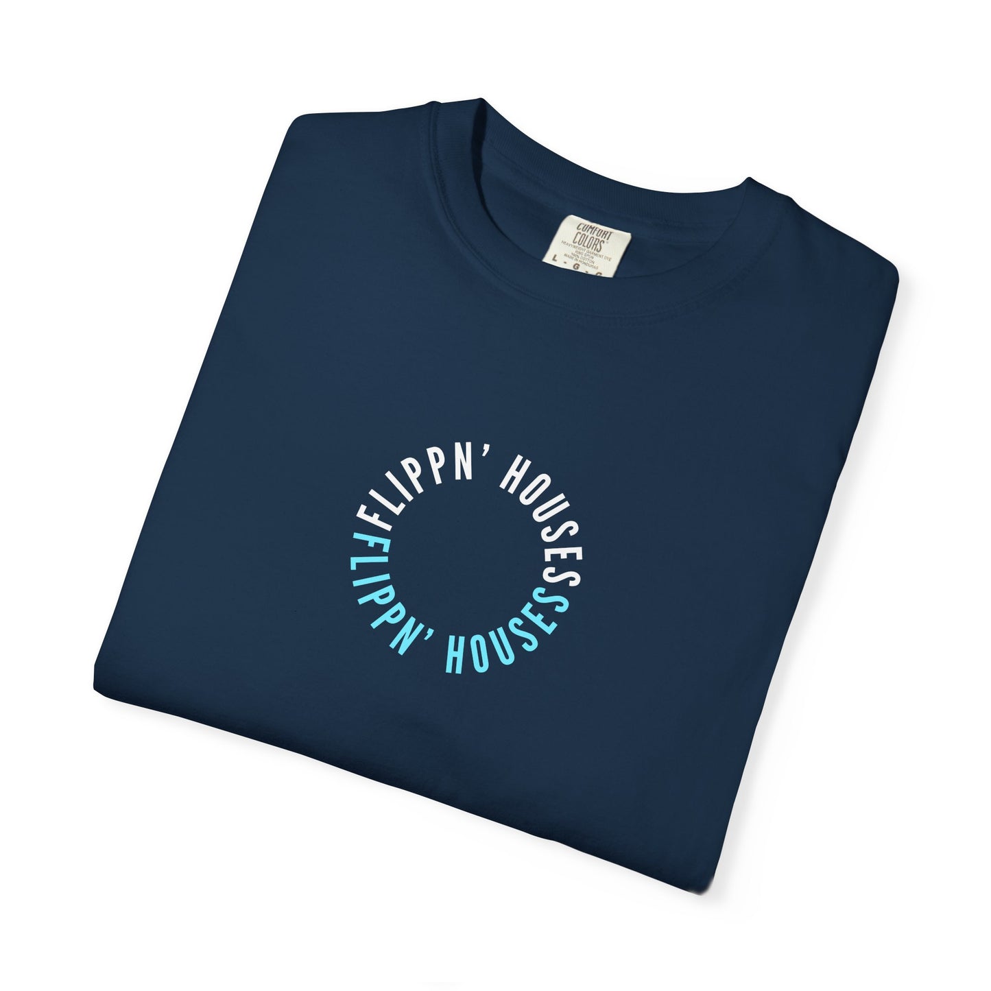 Flippin' Houses Unisex T-Shirt - Green and Blue Vibes