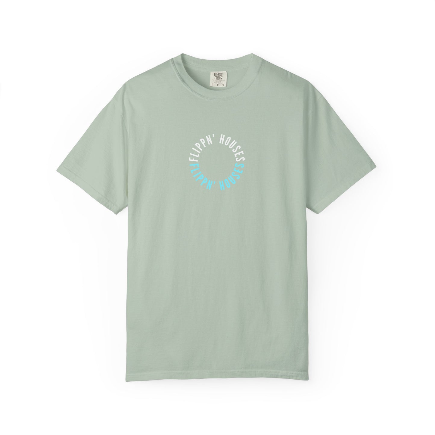 Flippin' Houses Unisex T-Shirt - Green and Blue Vibes