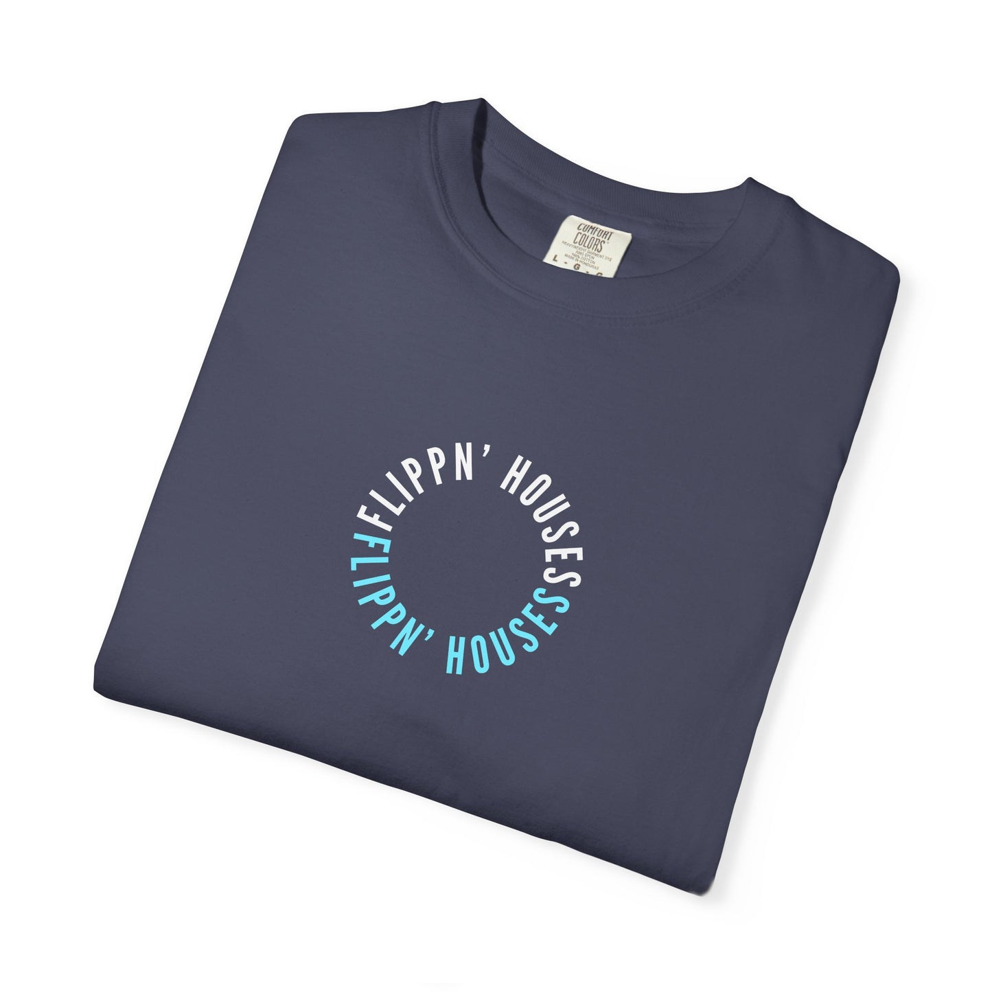 Flippin' Houses Unisex T-Shirt - Green and Blue Vibes