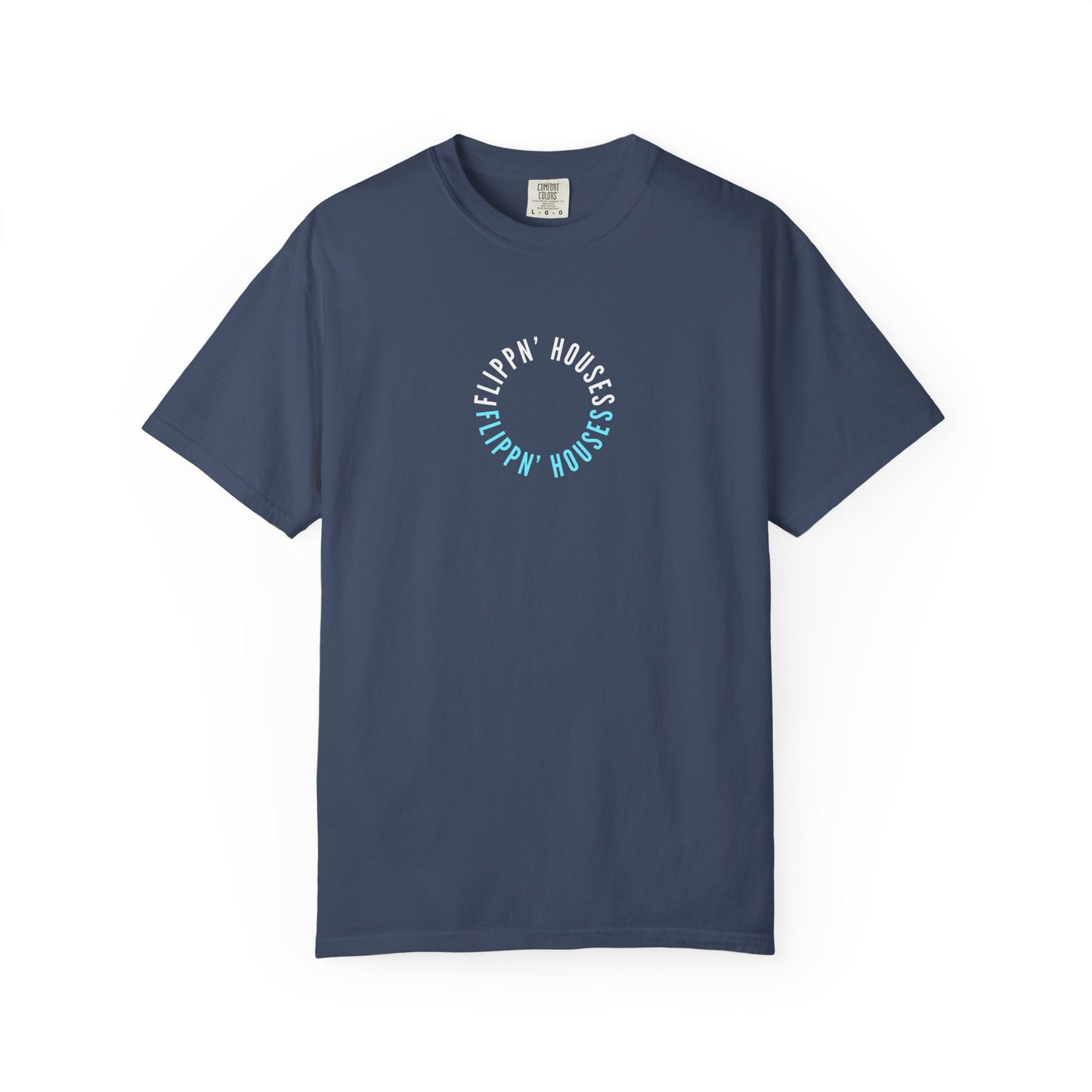 Flippin' Houses Unisex T-Shirt - Green and Blue Vibes