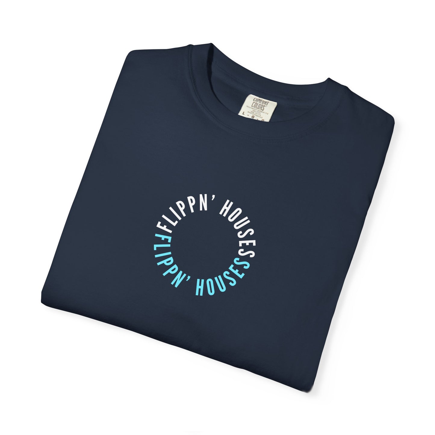 Flippin' Houses Unisex T-Shirt - Green and Blue Vibes