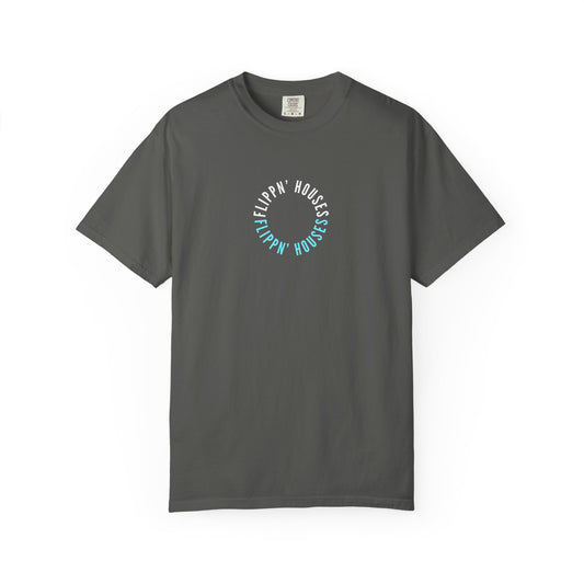 Flippin' Houses Unisex T-Shirt - Green and Blue Vibes