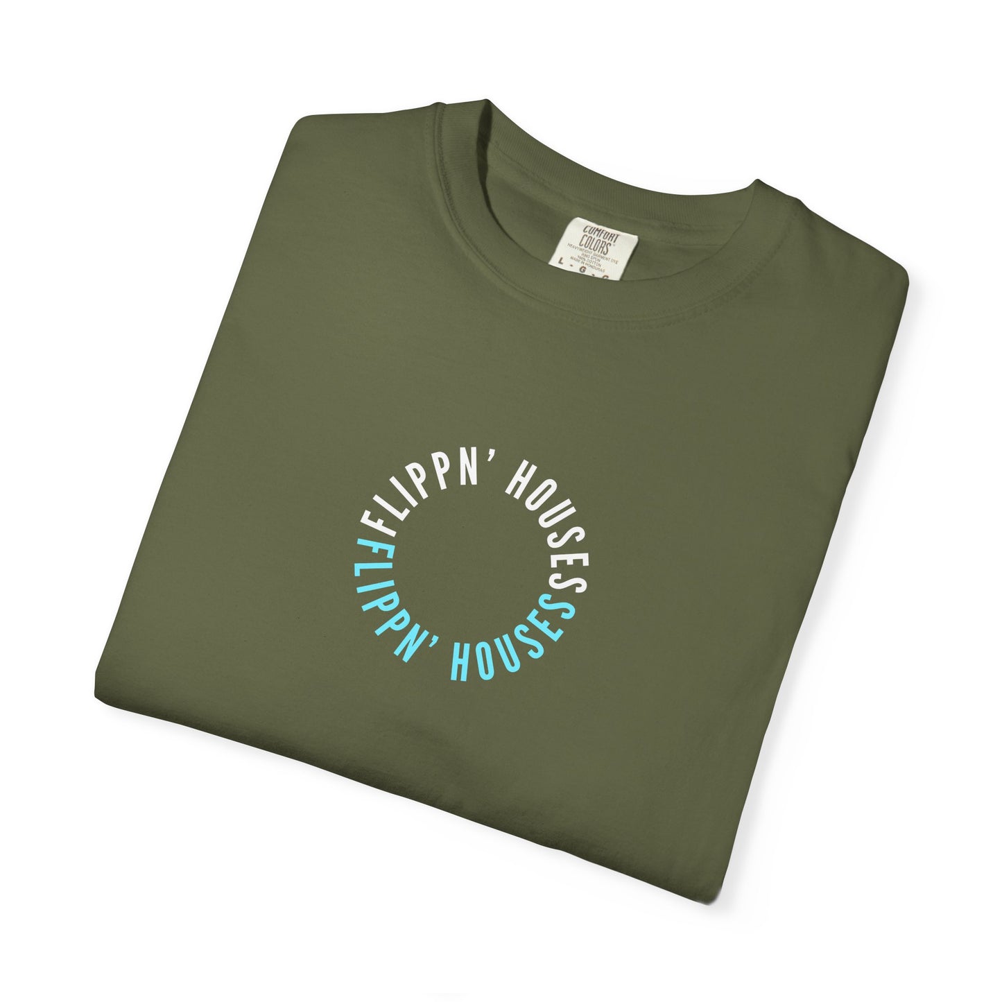 Flippin' Houses Unisex T-Shirt - Green and Blue Vibes