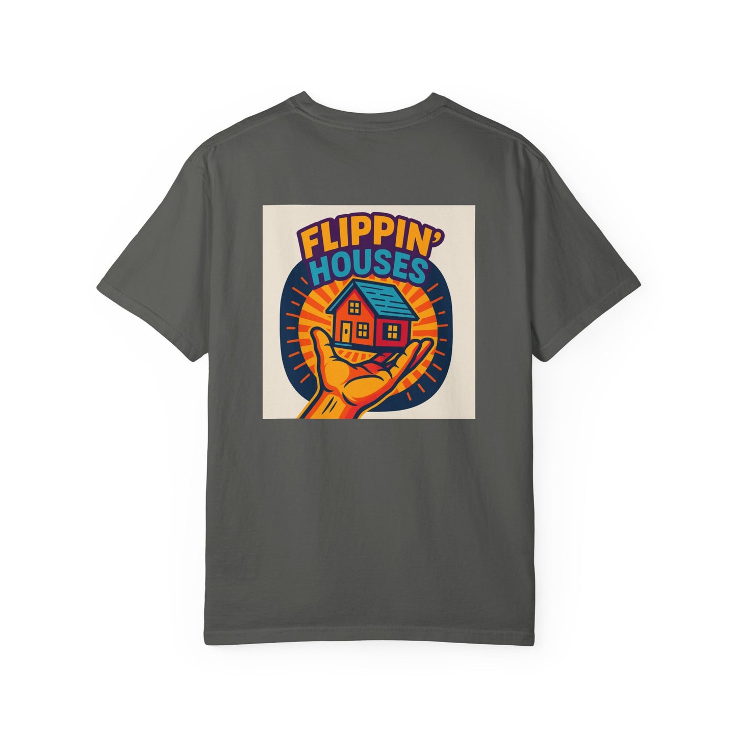 Flippin' Houses Unisex T-Shirt - Green and Blue Vibes