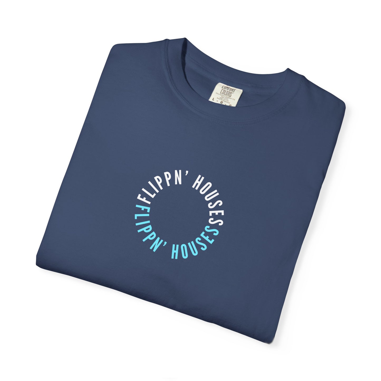 Flippin' Houses Unisex T-Shirt - Green and Blue Vibes