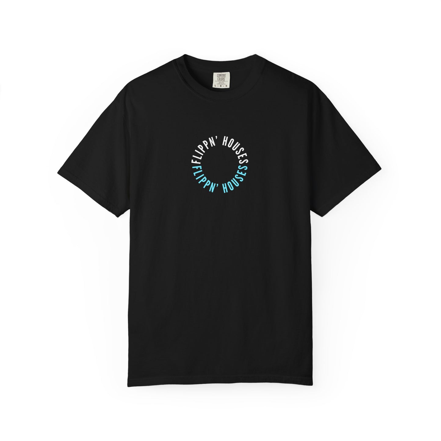 Flippin' Houses Unisex T-Shirt - Green and Blue Vibes