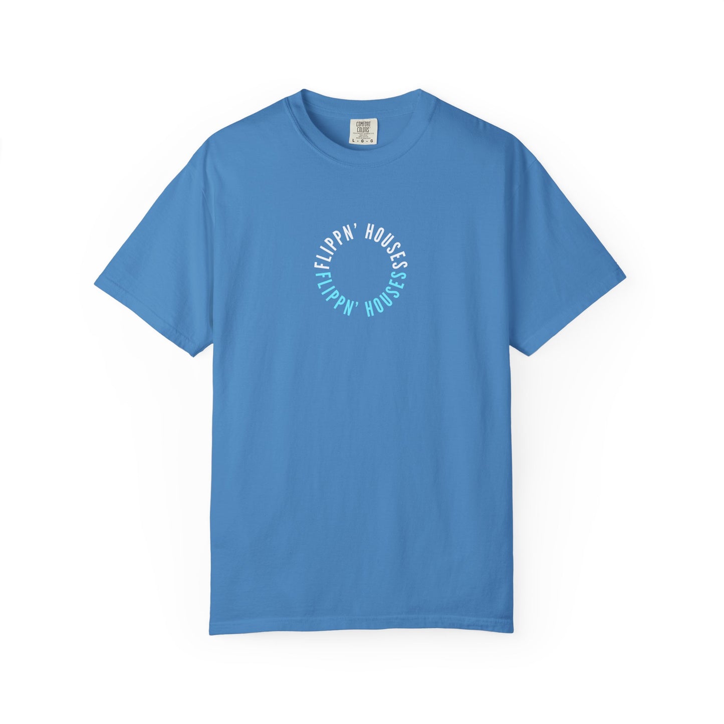 Flippin' Houses Unisex T-Shirt - Green and Blue Vibes