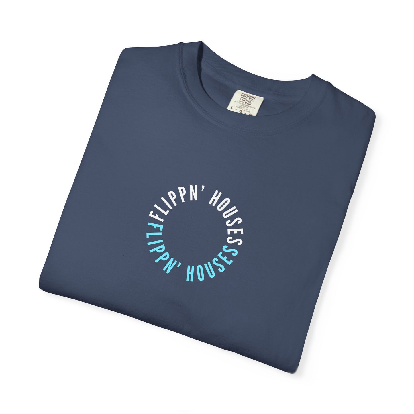 Flippin' Houses Unisex T-Shirt - Green and Blue Vibes