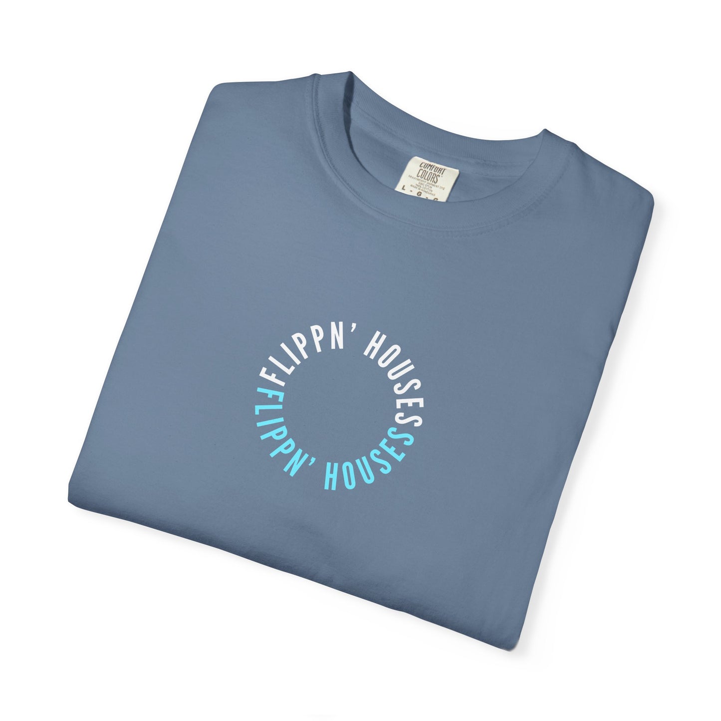 Flippin' Houses Unisex T-Shirt - Green and Blue Vibes