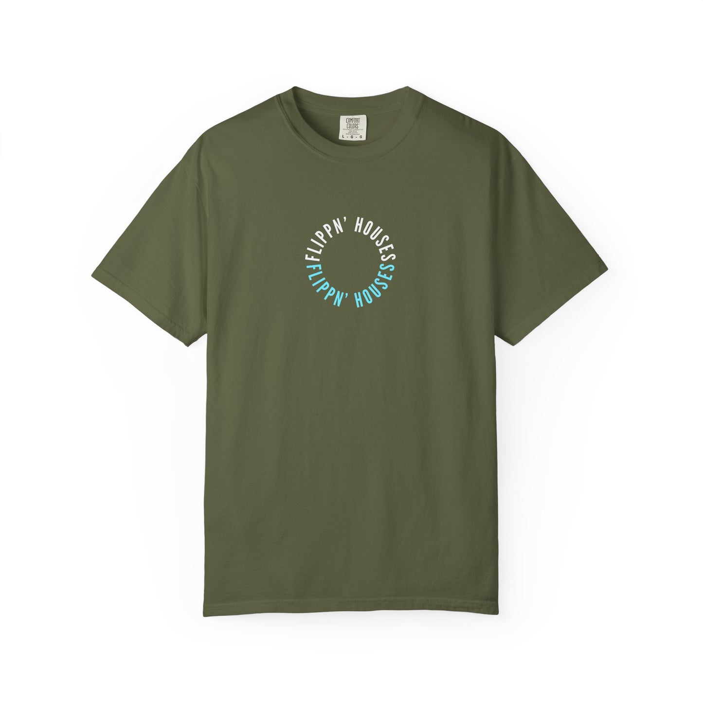 Flippin' Houses Unisex T-Shirt - Green and Blue Vibes
