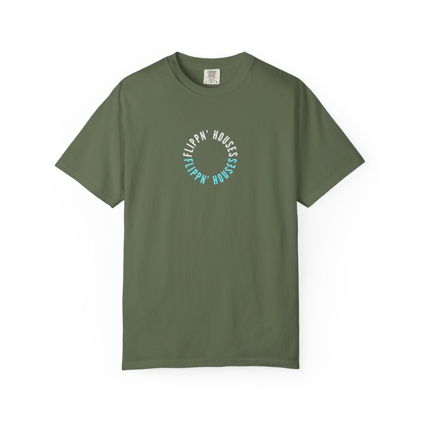 Flippin' Houses Unisex T-Shirt - Green and Blue Vibes