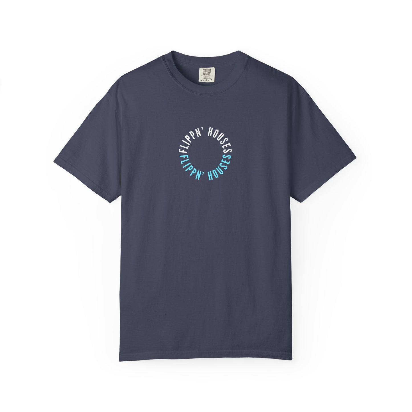 Flippin' Houses Unisex T-Shirt - Green and Blue Vibes